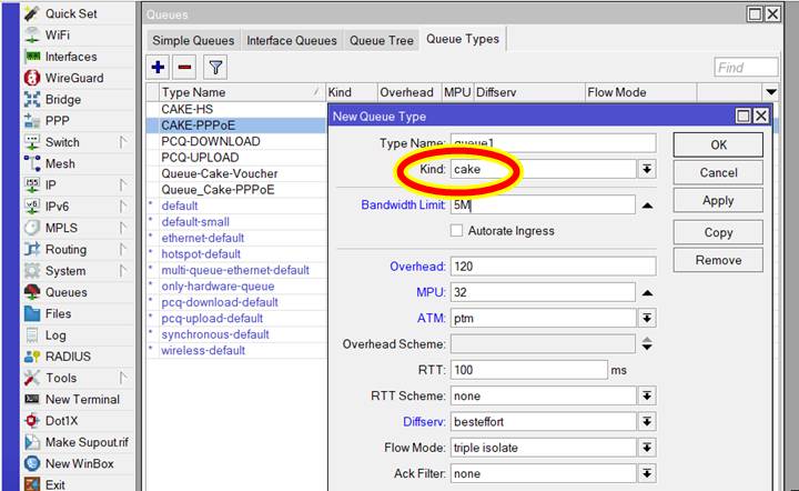 Konfigurasi Queue CAKE untuk PPPoE dan Hotspot